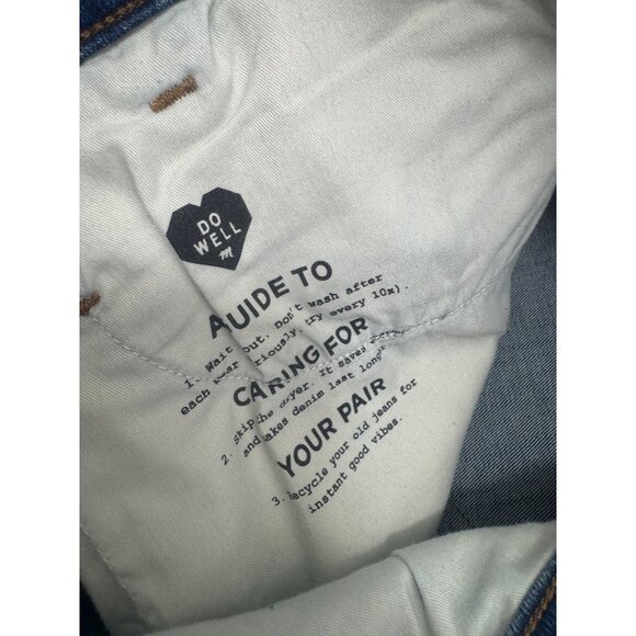 Madewell High Rise Skinny Women's Jeans 32T 32 Tall Raw Hem Stretch Dark Wash - Picture 14 of 14